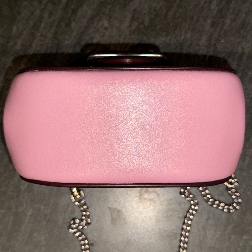 Coach Pink Leather Morgan Card Case on a Chain - Picture 8 of 16